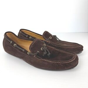 Tommy Bahama Mens Espresso Brown Suede Driving Slip on Loafers Size 10.5 M